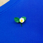 Брошь ландыш с листиками (Бижутерия)