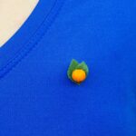 Брошь физалис с листиками (Бижутерия)