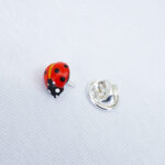 Брошь божья коровка красно-золотая (Бижутерия)