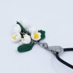 Подвеска ландыши с листиками каскад на цепочке (Бижутерия)