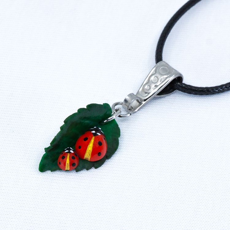 Подвеска божьи коровки красно-золотые (Бижутерия)
