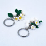 Серьги конго ландыши на цепочке 16 мм (Бижутерия)