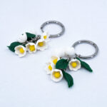 Серьги конго ландыши на цепочке 20 мм (Бижутерия)