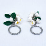 Серьги конго ландыши на цепочке 20 мм (Бижутерия)