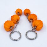 Серьги конго физалисы на цепочке 16 мм (Бижутерия)