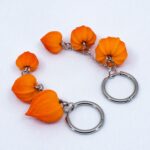 Серьги конго физалисы на цепочке 18 мм (Бижутерия)