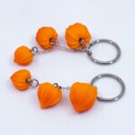 Серьги конго физалисы на цепочке 20 мм (Бижутерия)