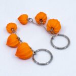 Серьги конго физалисы на цепочке 20 мм (Бижутерия)