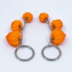 Серьги конго физалисы на цепочке 20 мм (Бижутерия)