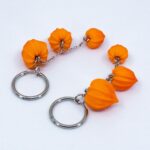 Серьги конго физалисы на цепочке 20 мм (Бижутерия)