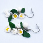 Серьги ландыши на цепочке гроздья (Бижутерия)