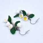 Серьги ландыши на цепочке гроздья (Бижутерия)