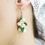 Серьги ландыши на цепочке гроздья (Бижутерия)