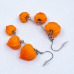 Серьги физалисы на цепочке (Бижутерия)