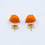 Серьги пусеты физалисы золото (Бижутерия)