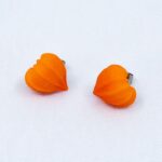 Серьги пусеты физалисы серебро (Бижутерия)