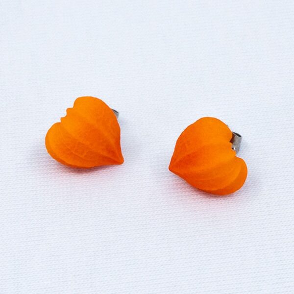 Серьги пусеты физалисы серебро (Бижутерия)