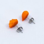 Серьги пусеты физалисы серебро (Бижутерия)