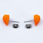 Серьги пусеты физалисы серебро (Бижутерия)