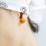 Серьги пусеты физалисы серебро (Бижутерия)