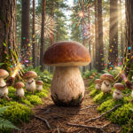 Фигурка белый гриб средний мини